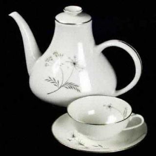 Franciscan Debut Flat Cup & Saucer Set, Fine China Dinnerware   Encanto, White F