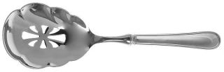 Towle Colonial Thread (Sterling, 1950) Pierced Serving Spoon with Stainless Bowl
