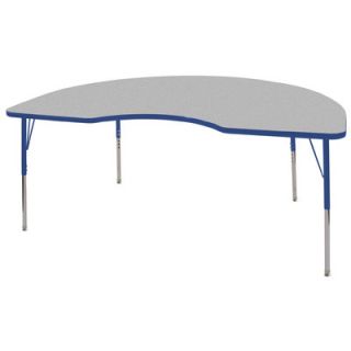 ECR4Kids 48 x 72 Kidney Shaped Adjustable Activity Table in Gray ELR 14104