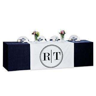 Circle Personalized Wedding Table Runner