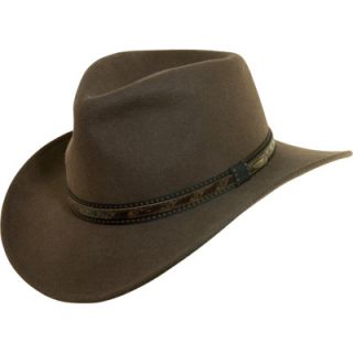 Dorfman Pacific Wool/Felt Outback Hat   Khaki, Medium, Model# DF105