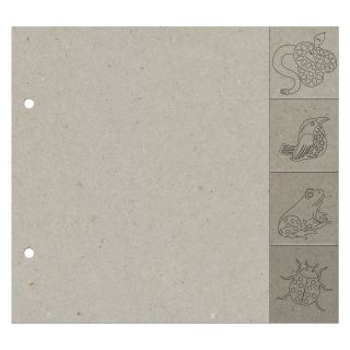 Die cut Grey Chipboard Album 8x8 rustic