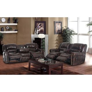 Maypal Brown Reclining Love And Sofa Set