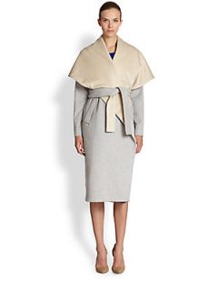 Altuzarra Falabela Wool Shawl Coat   Grey