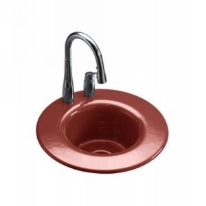 Kohler K 6490 1 R1 Cordial Cordial Self Rimming Entertainment Sink with Single H
