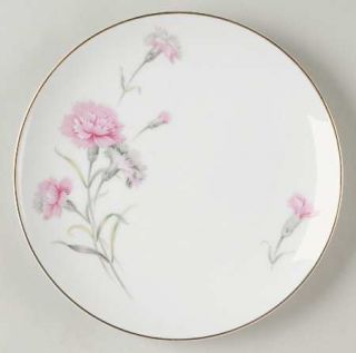 Royal Court Carnation Salad Plate, Fine China Dinnerware   Pink Carnation Flower