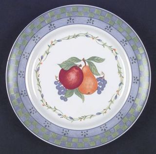 Oneida Veronica Salad Plate, Fine China Dinnerware   Purple,Green Checkerboard,F