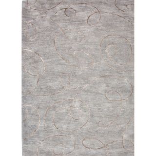 Hand tufted Transitional Tone on tone Pattern Grey Rug (8 X 11)