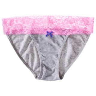Xhilaration Juniors Wide Lace Cotton Bikini   Pink XL