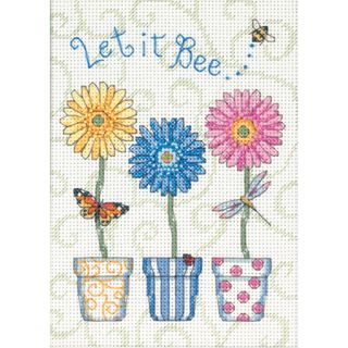Jiffy Let It Bee Mini Counted Cross Stitch Kit 5x7