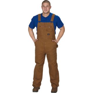 Key Unlined Duck Bib Overall   Saddle, 46in. Waist x 32in. Inseam, Model# 210.28