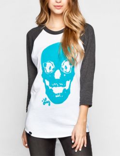 Death Stare Womens Baseball Tee Black/White In Sizes Large, Small, X Large,