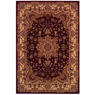 Himalaya Annapurna Antique Cream/ Persian Red Rug (66 X 96) (Antique creamSecondary colors Camel, caramel, deep sage, ebony, ivory, Persian red, tealPattern FloralTip We recommend the use of a non skid pad to keep the rug in place on smooth surfaces.Al