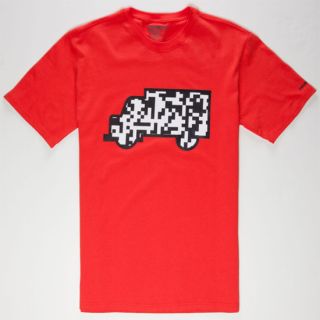 Digi Fill Up Truk Mens T Shirt Red In Sizes Xx Large, Large, X Large, S