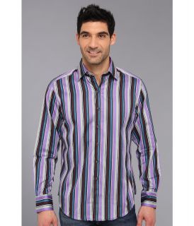 Robert Graham Schoolhouse L/S Woven Shirt Mens Long Sleeve Button Up (Purple)