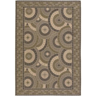Five Seasons Sundial Cream/ Green Rug (76 X 109) (CreamSecondary colors Green Pattern FloralTip We recommend the use of a non skid pad to keep the rug in place on smooth surfaces.All rug sizes are approximate. Due to the difference of monitor colors, s