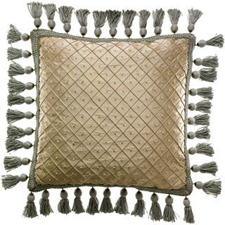 Croscill Classics Delano 16 Square Decorative Pillow, Beige