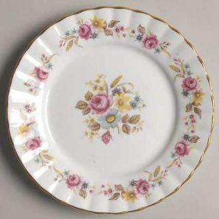 Royal Stafford Patricia Bread & Butter Plate, Fine China Dinnerware   Pink/Blue/