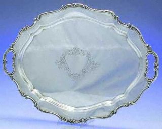 Reed & Barton Hampton Court Shield Large Waiter Tray   Sterling,Hollowware Only