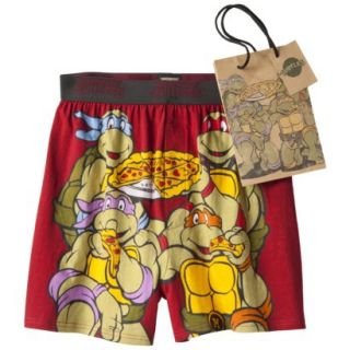 Mens Teenage Mutant Ninja Turtles Boxers with Free Gift Bag   Red L