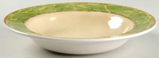 Le Gourmet Chef Wine Country Large Rim Soup Bowl, Fine China Dinnerware   Leaves