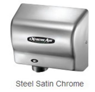 American Dryer Hand Dryer   High Speed, Sanitizes, Purifies, Steel Satin Chrome
