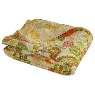 Sunset Paisley Quilted Throw Blanket