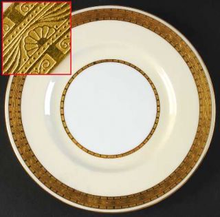 Minton Embassy Luncheon Plate, Fine China Dinnerware   Gold Encrusted Bands,Crea
