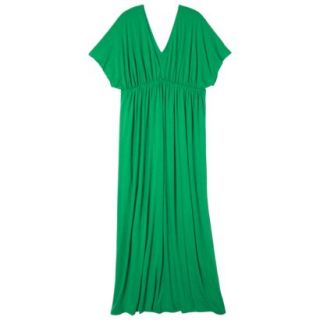 Merona Womens Plus Size Short Sleeve Maxi Dress   Green 2
