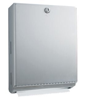 Bobrick B262 Paper Towel Dispenser, 10 3?4 W, 14 H, 4 D Classic Series Surface Mount Stainless Steel