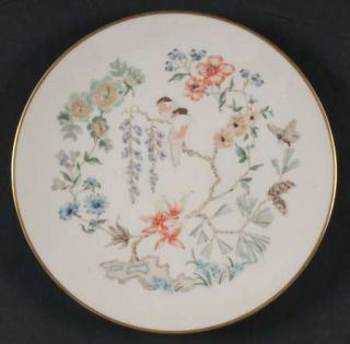 Gorham Chinoiserie Salad Plate, Fine China Dinnerware   Multifloral,Birds On Bra