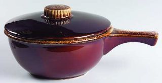 Hull Brown Drip 1.50 Qt Round Covered Casserole, Fine China Dinnerware   Brown D
