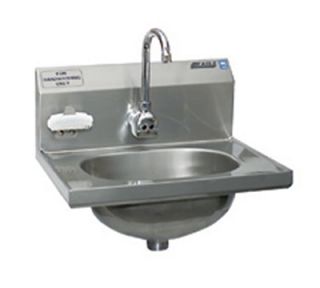 Eagle Group Wall Mount Hand Sink   Gooseneck Spout, 14.81x19.87x14.25, Stainless
