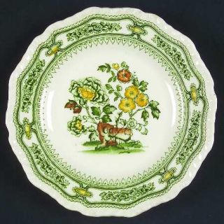 Masons Manchu Green Multicolor Bread & Butter Plate, Fine China Dinnerware   Gr