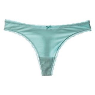 Gilligan & OMalley Womens Micro Lace Thong   Aqua Bead S