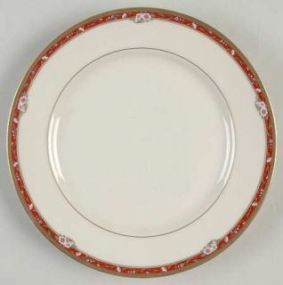 Oscar De La Renta Chateau Rose Bread & Butter Plate, Fine China Dinnerware   Red