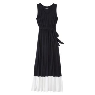 Merona Petites Sleeveless Color block Maxi Dress   Black/Cream SP