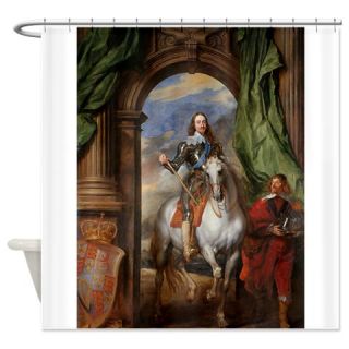  Royalty on a White Horse Shower Curtain  Use code FREECART at Checkout