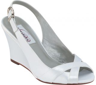 Womens Dyeables Coleen   White Satin High Heels