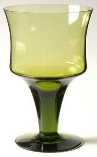 Orrefors Festival Glade Green Water Goblet   2338,Green,Undecorated,V Shape Stem