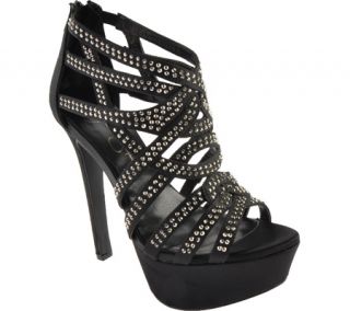 Womens Jessica Simpson Elanor   Black Satin Strappy Shoes
