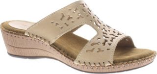 Womens Spring Step Upgrade   Beige Leather Sandals