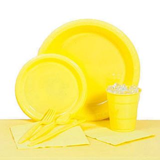 School Bus Yellow Plastic Party Pack