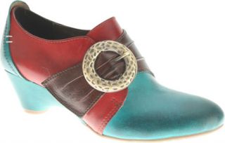 Womens Spring Step Rennaisance   Turquoise Multi Leather Casual Shoes