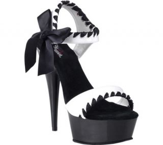 Womens Pleaser Delight 615   White/Black/Black Dress Shoes