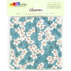 Fabric Palette Charm Pack 5 X5 Cuts 100 Cotton 20/pkg   Zinnia Blue
