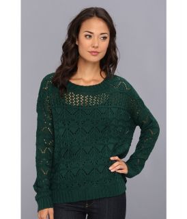 Gabriella Rocha Cut Out Long Sleeve Sweater Womens Sweater (Green)