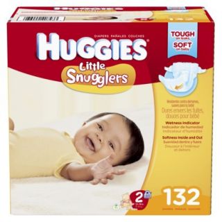 HUGGIES Little Snugglers Diapers Giant Pack   Size 2 (132 Count)