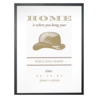 Checkerboard Ltd Hang Your Hat Personalized Framed Wall Decor   18W x 24H in.  