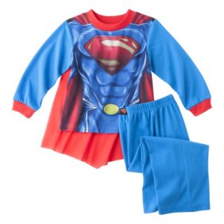 Superman Toddler Boys 2 Piece Long Sleeve Pajama Set   Blue 3T
